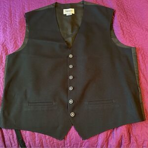 Philip Stewart black vest with unique buttons size large